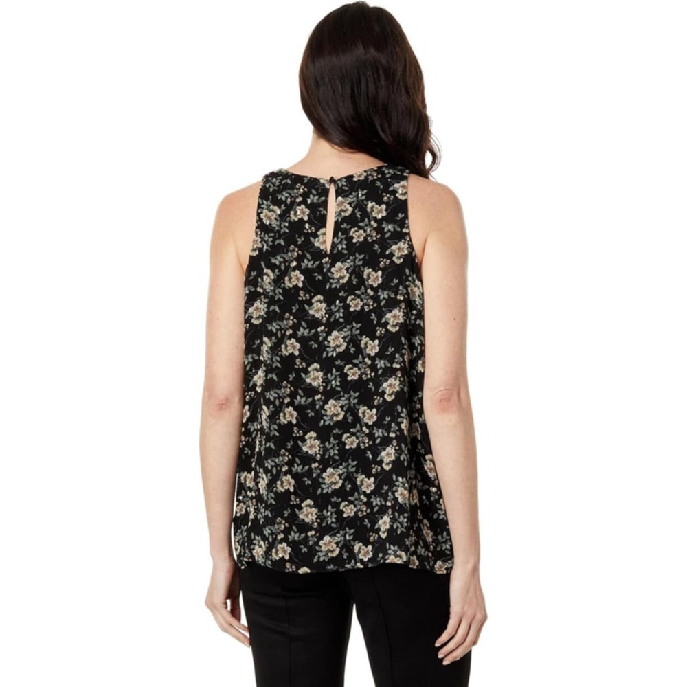 Vince Camuto High Neck Sleeveless Top Women's XL Rich Black NWT - Picture 2 of 14
